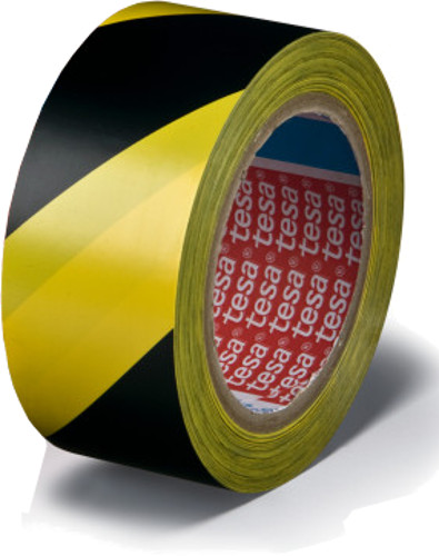 Αυτοκόλλητη ταινία σήμανσης ριγωτή μαύρο κίτρινο πλάτους 50 χιλιοστών 33 μέτρα